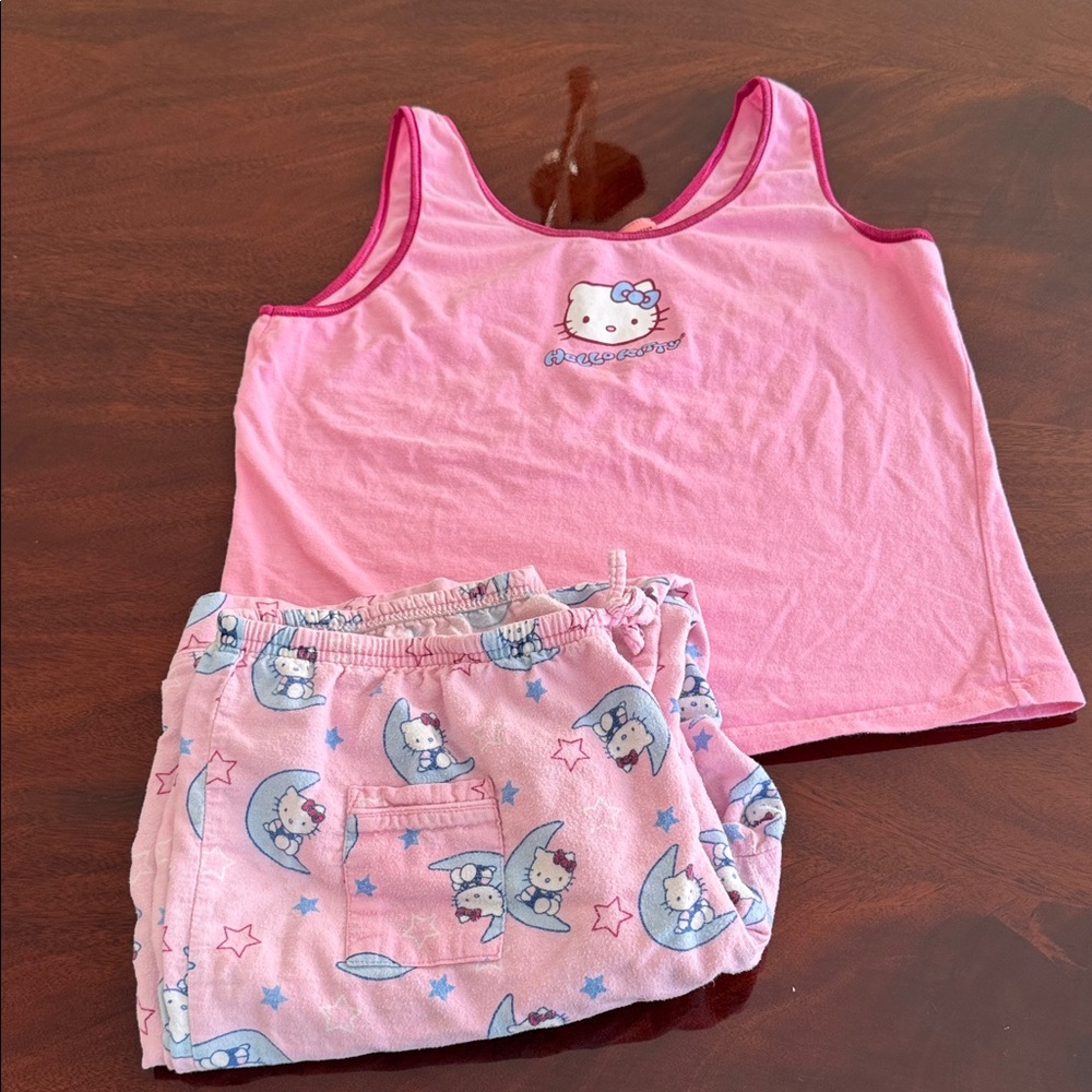 Hello Kitty Pink and Blue Pajama Set
